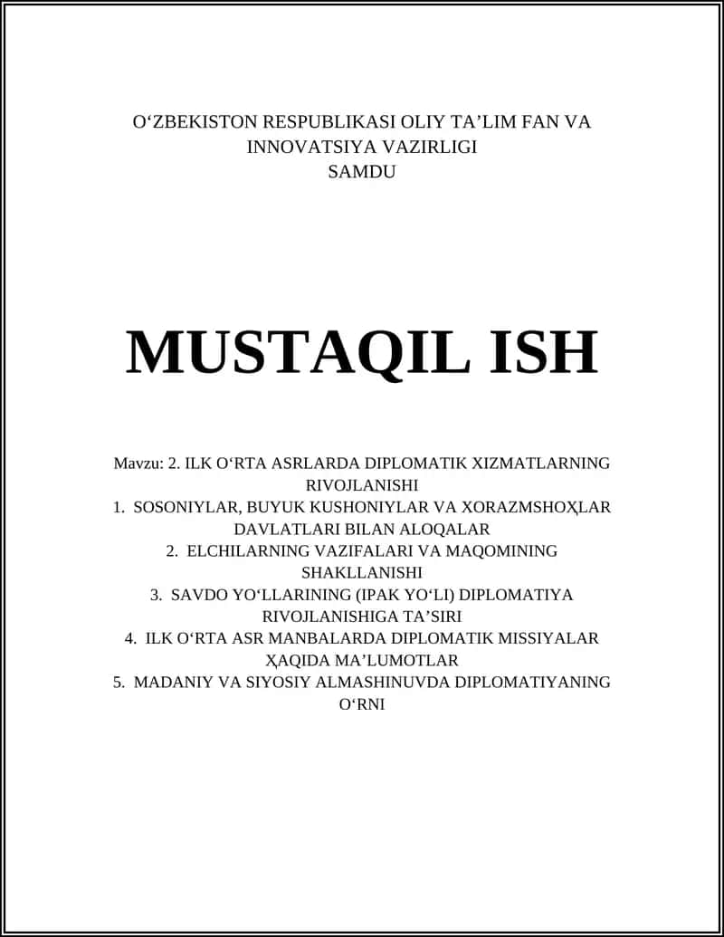 MUSTAQIL ISH
