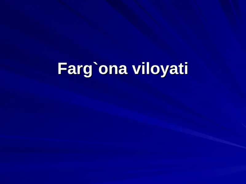 Farg`ona viloyati