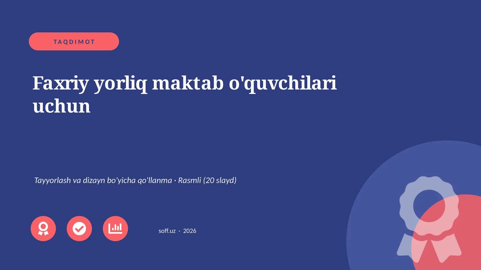 Faxriy yorliq maktab o'quvchilari uchun