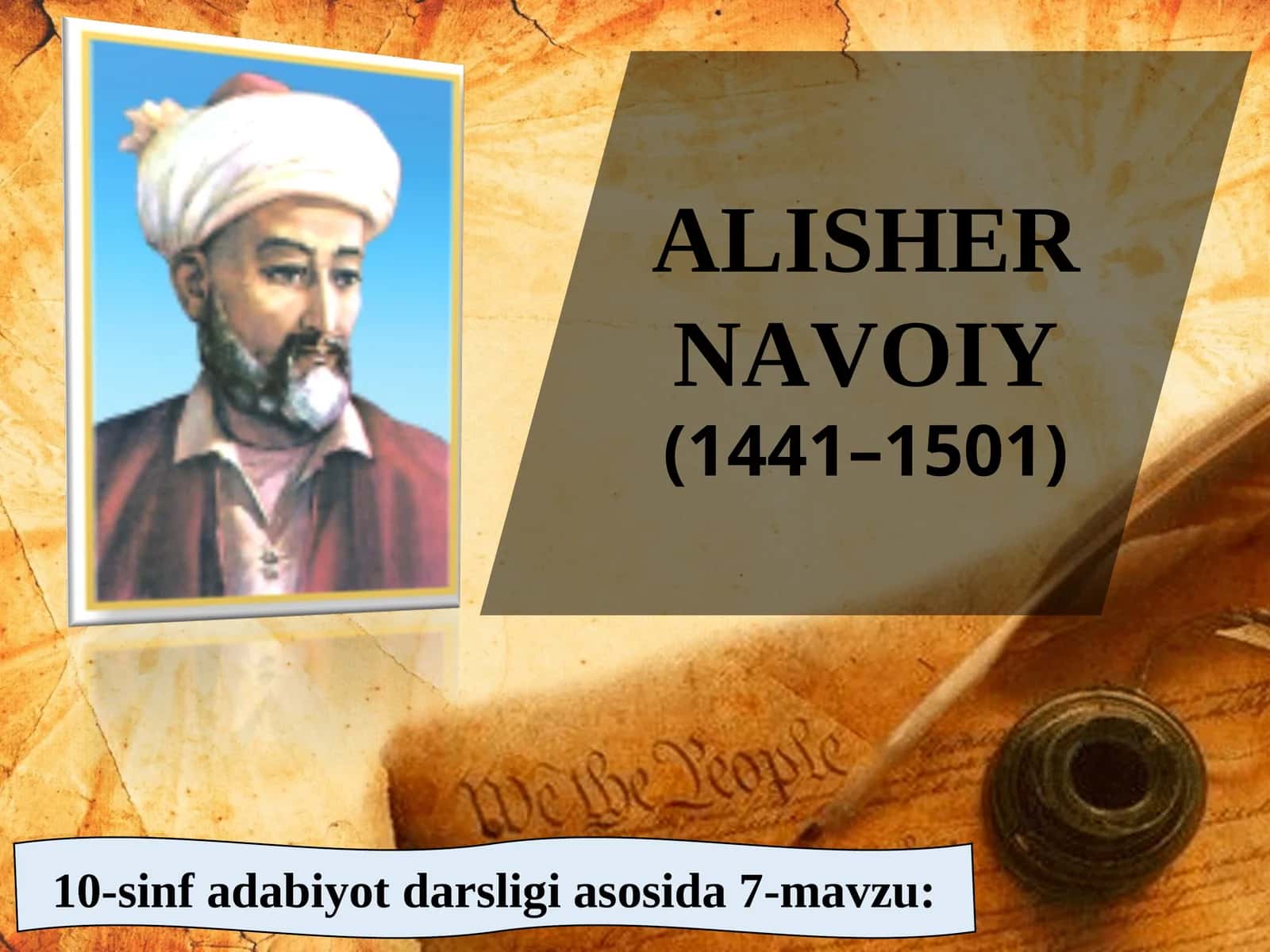 7-mavzu: ALISHER NAVOIY (1441–1501)