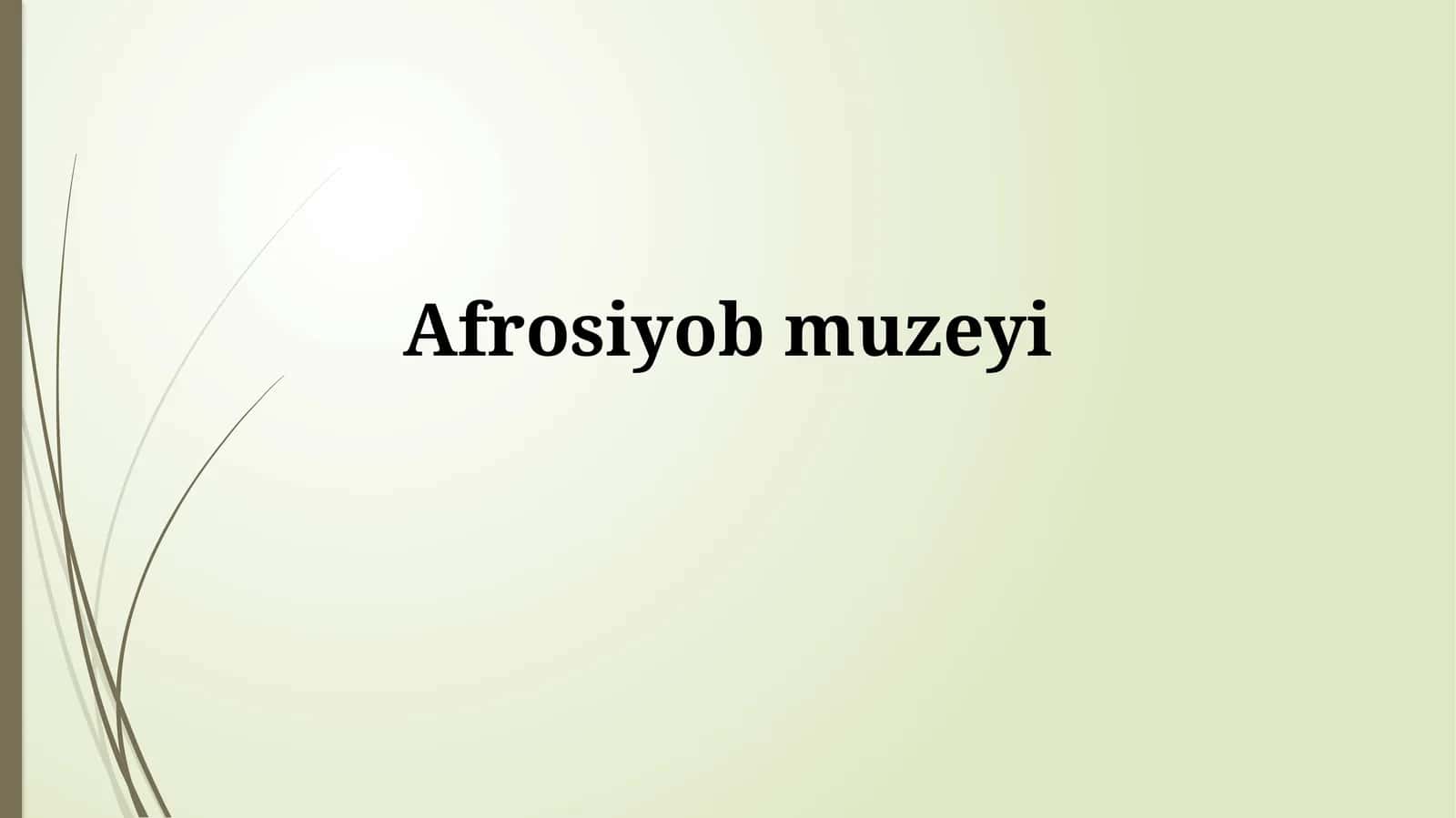 Afrosiyob Muzeyi