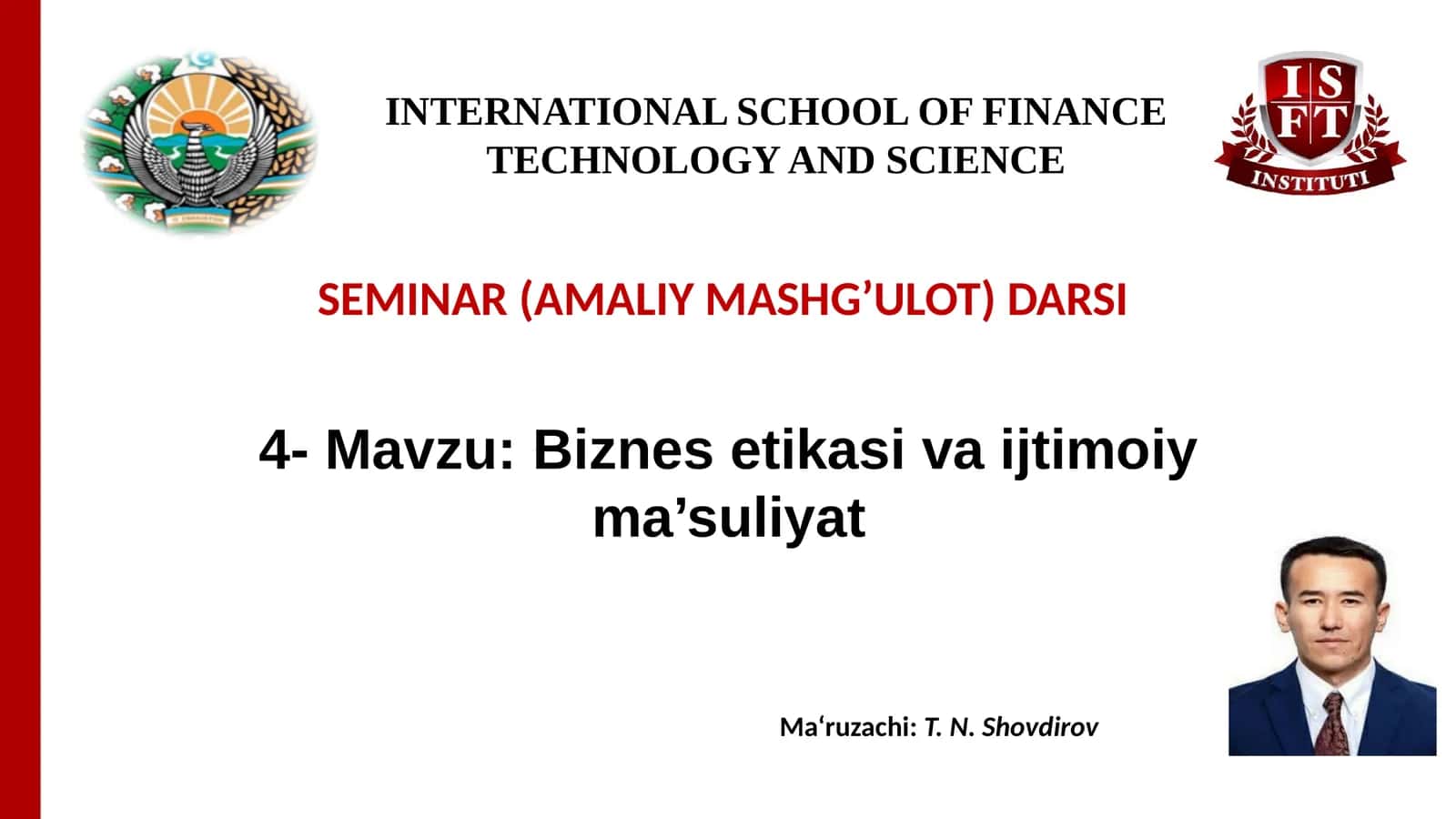 Biznes etikasi va ijtimoiy ma’suliyat