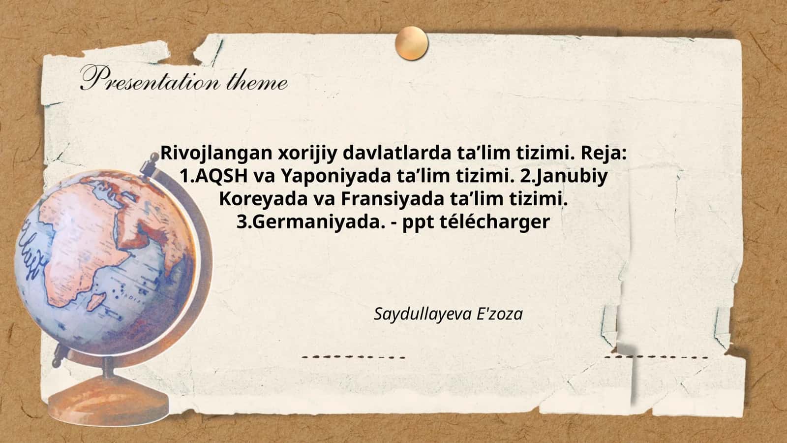 Rivojlangan xorijiy davlatlarda ta’lim tizimi