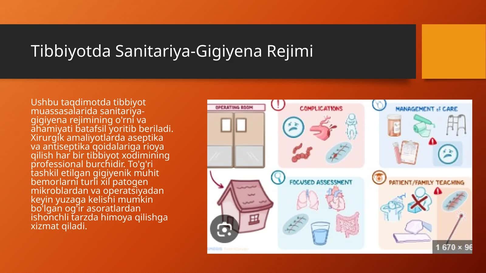 Tibbiyotda Sanitariya-Gigiyena Rejimi xirurgik bemorlar gigeyenasi