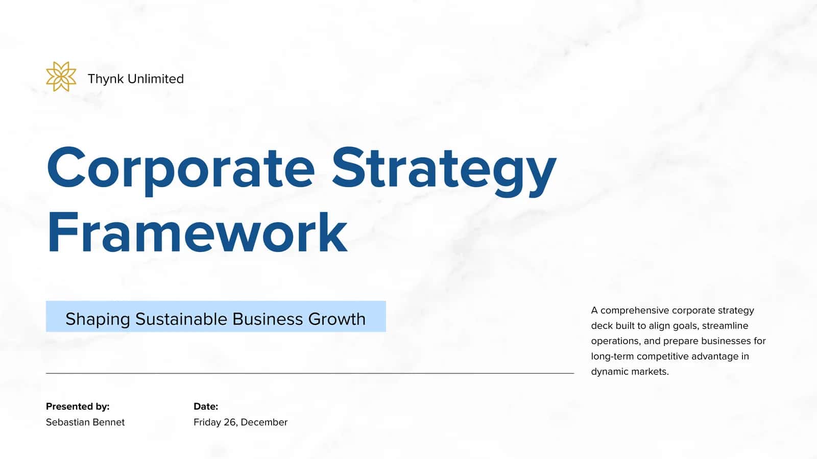Corporate Strategy Framework