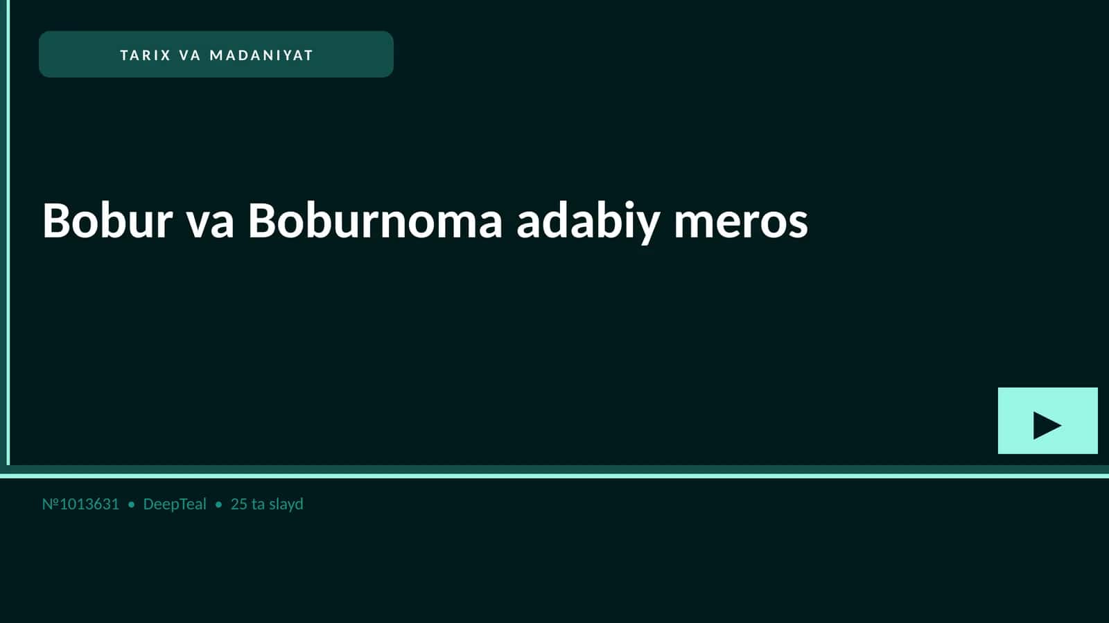 Bobur va Boburnoma adabiy meros