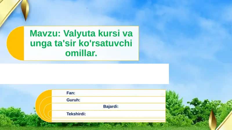 Milliy Valyutalar