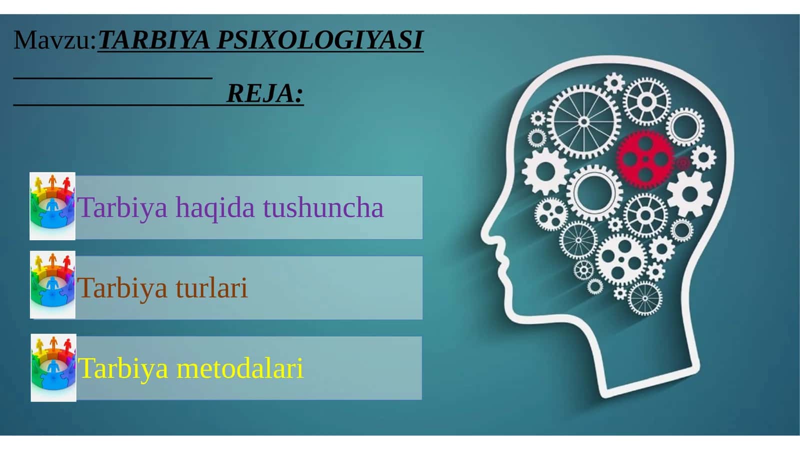 TARBIYA PSIXOLOGIYASI