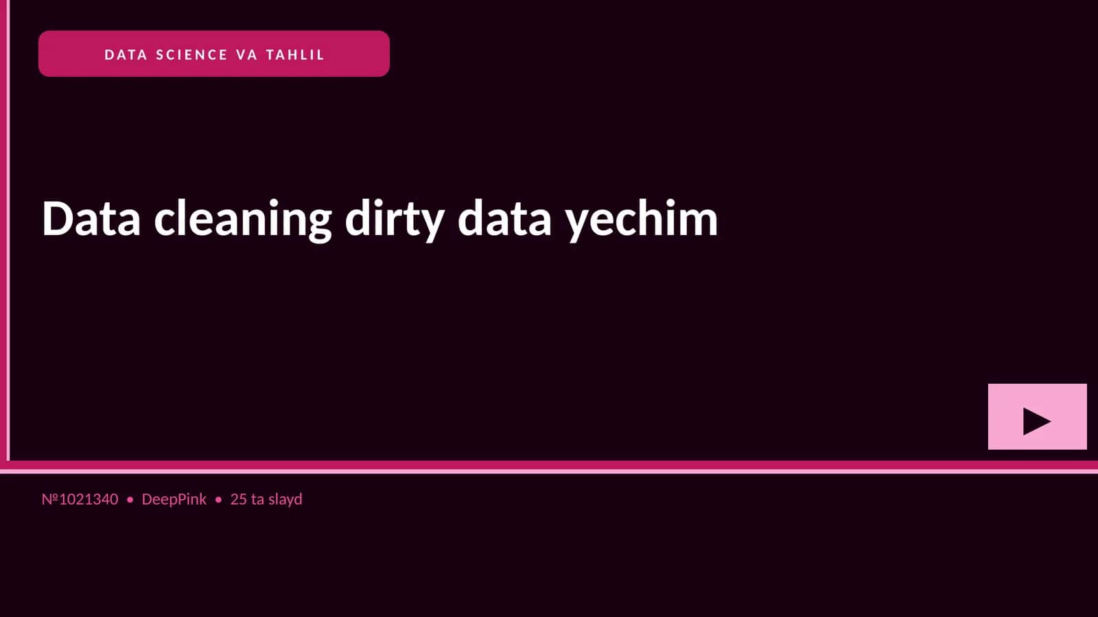 DATA SCIENCE VA TAHLIL