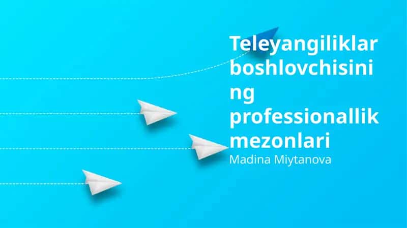 Teleyangiliklar boshlovchisining professionallik mezonlari