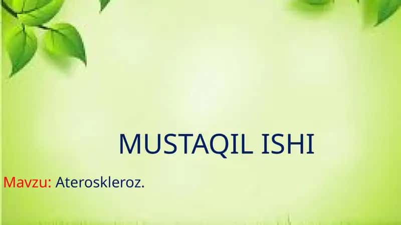 Ateroskleroz.