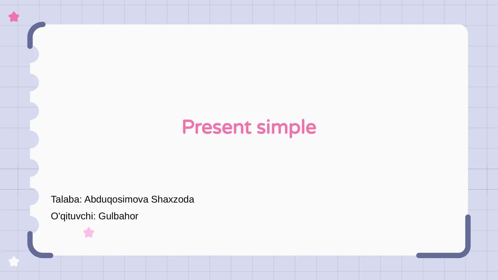 Present simple