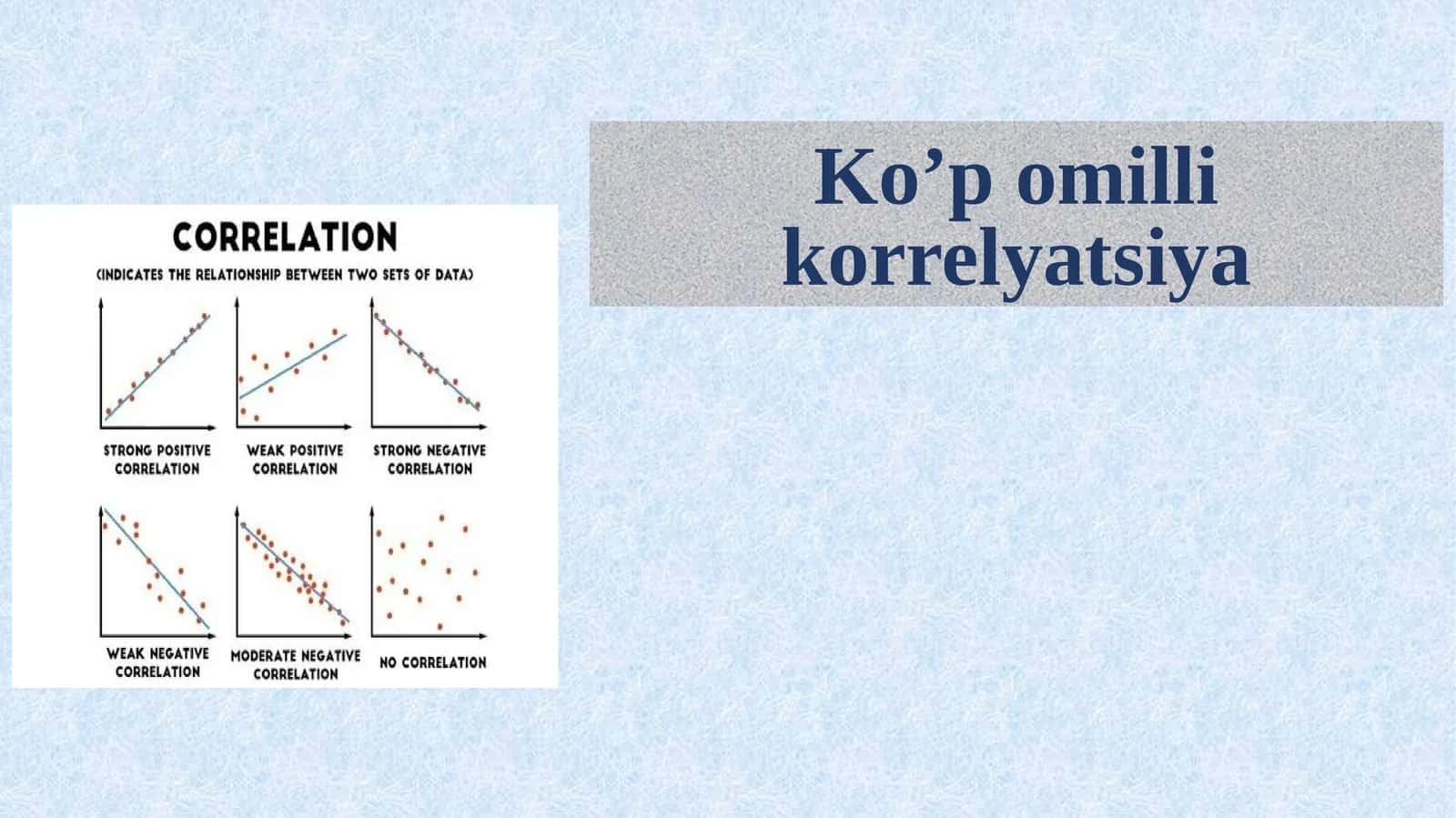 Ko’p omilli korrelyatsiya