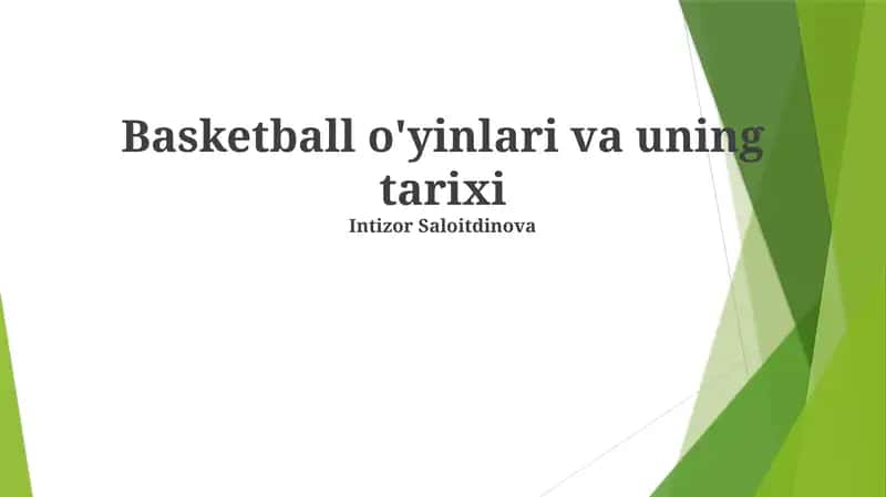 Basketbolning tarixi