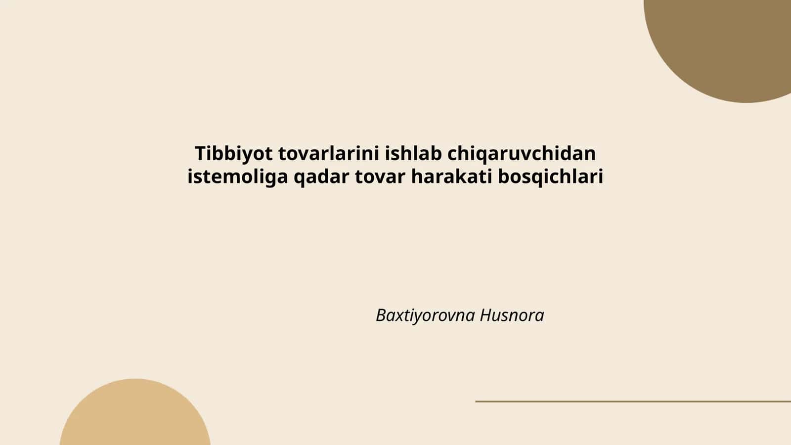 Tibbiyot tovarlarini ishlab chiqarish jarayoni