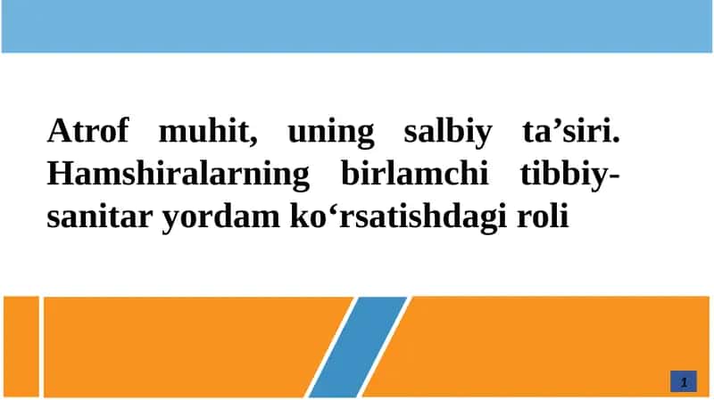 Atrofmuhit, uning salbiy ta’siri
