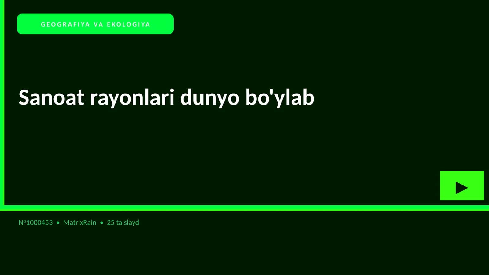 Sanoat rayonlari dunyo bo'ylab