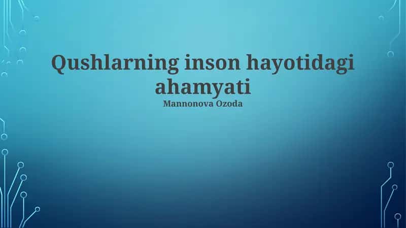 Qushlar va madaniyat