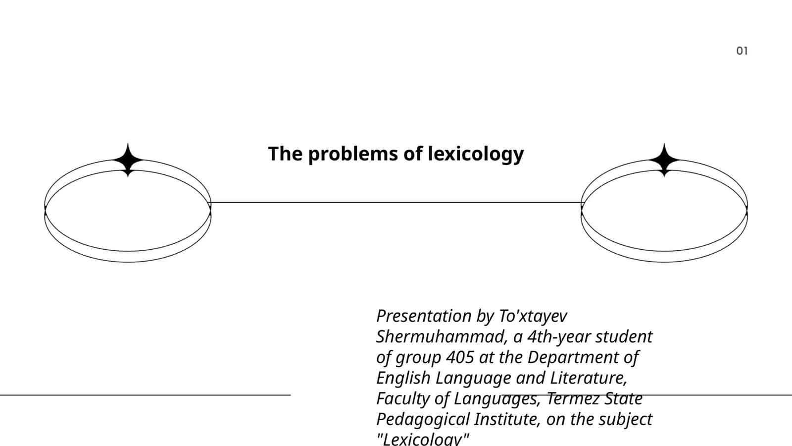 The problems of lexicology