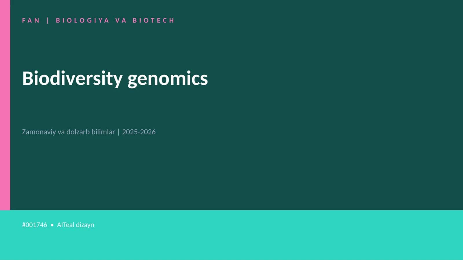 Biodiversity genomics