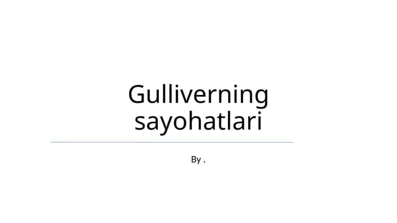 Gulliverning sayohatlari