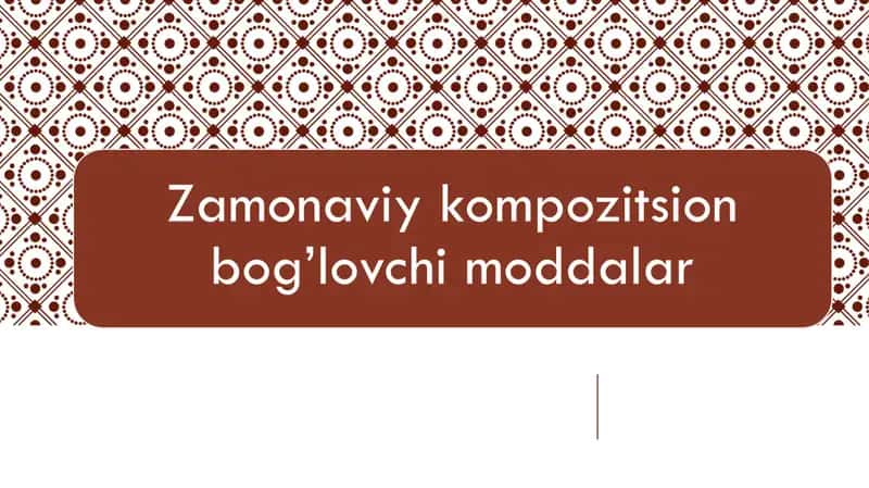 Kompozitsion Materiallarning Tarkibi va Tuzilishi