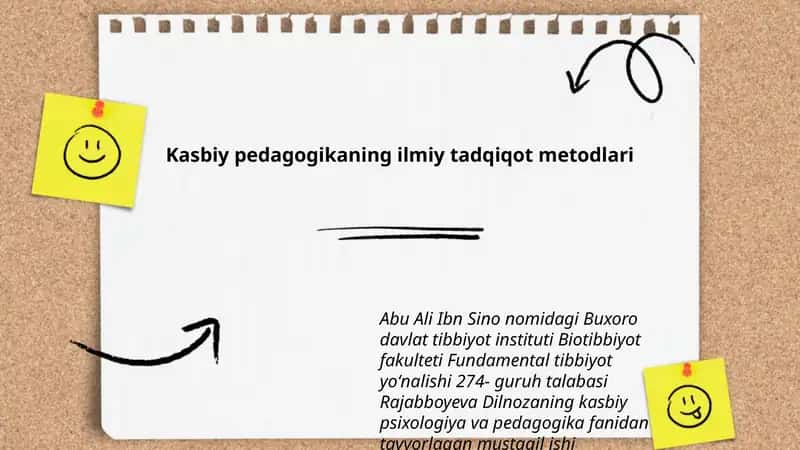 Kasbiy pedagogikaning ilmiy tadqiqot metodlari