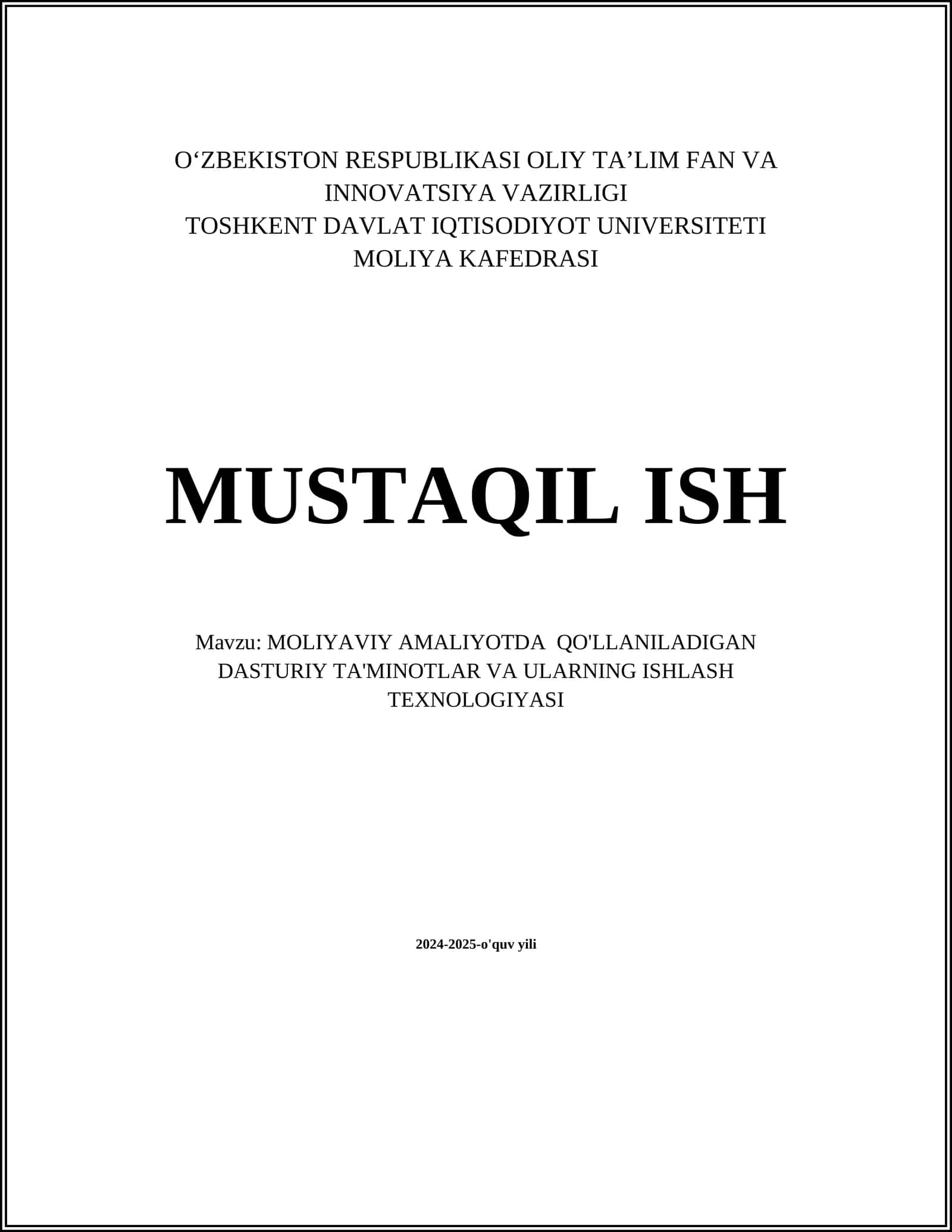 Moliyaviy hisoblash dasturlari