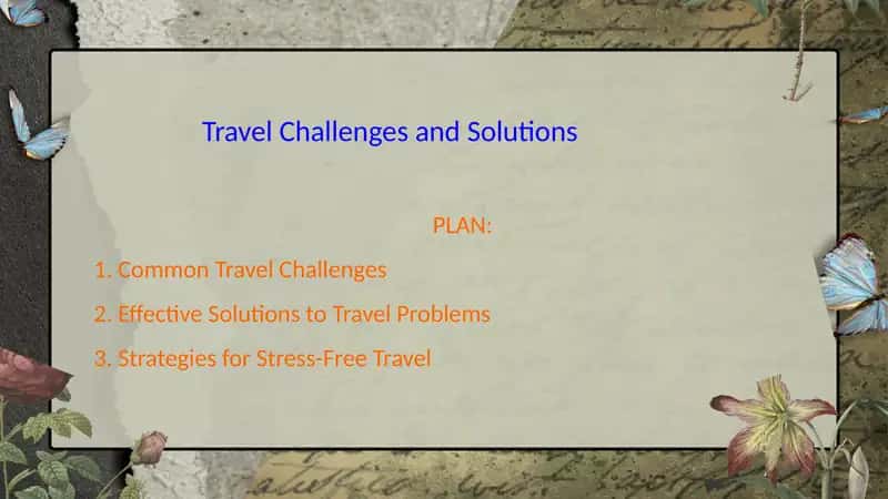 Travel Challenges and Solutions