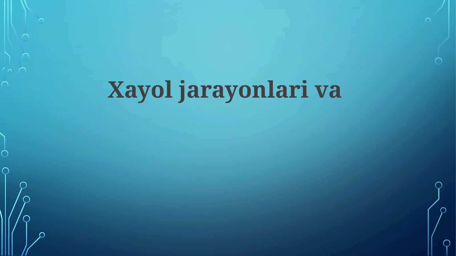 Tasavvur jarayonlari