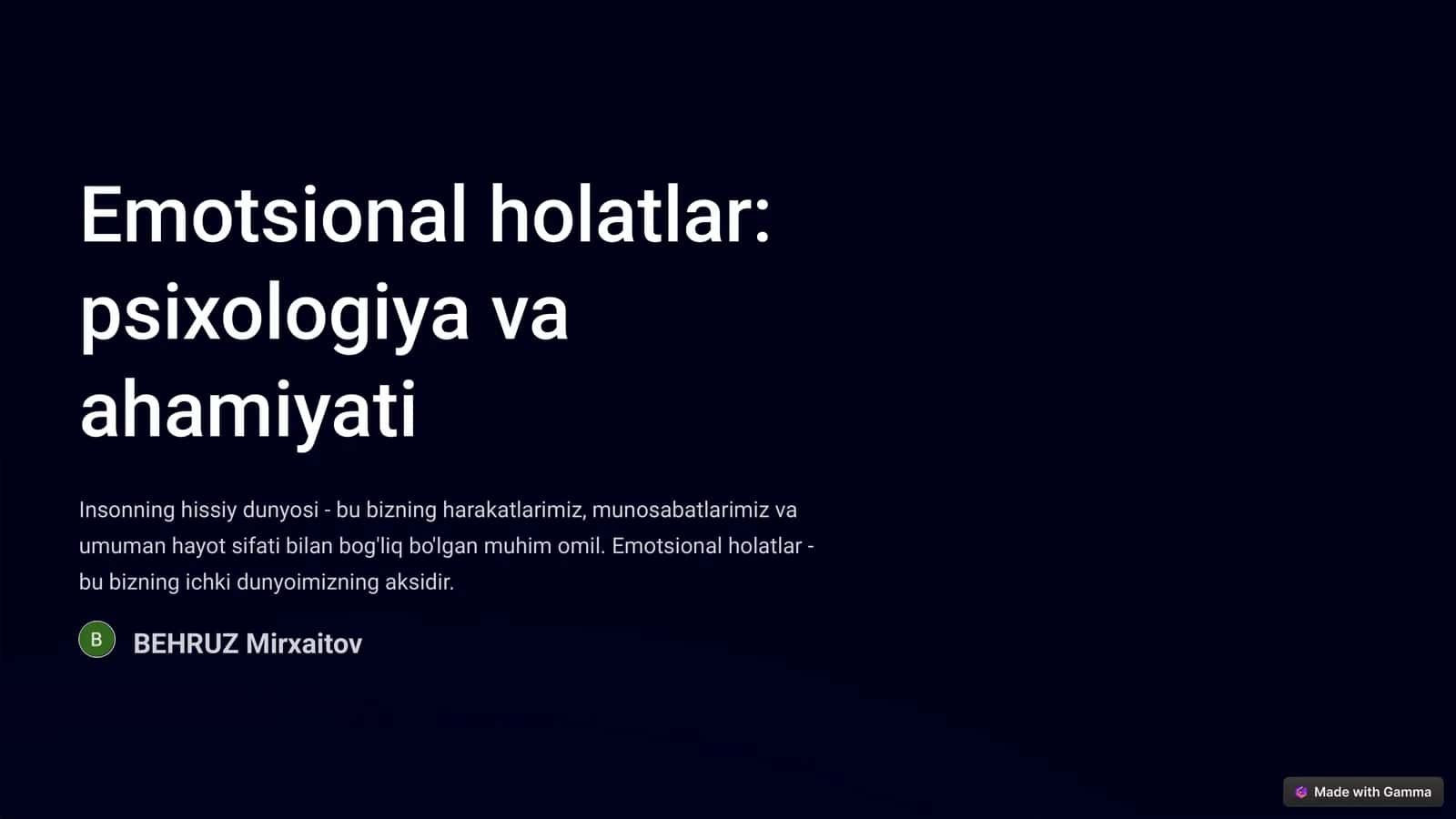 Emosiyani Tushunish: Umumiy Tushunchalar