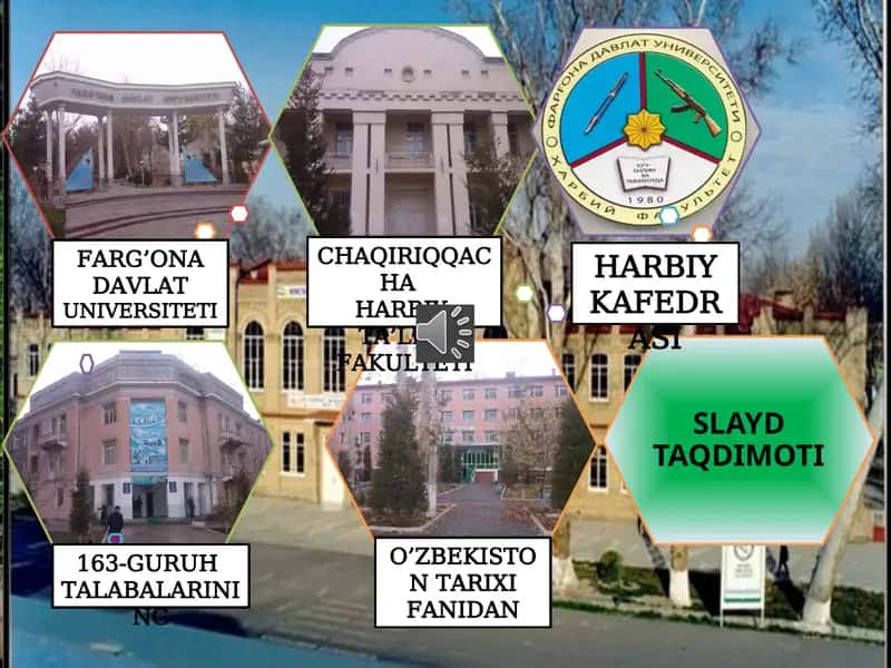 CHAQIRIQQACHA HARBIY TA’LIM FAKULTETI FARG’ONA DAVLAT UNIVERSITETI HARBIY KAFEDRASI 163-GURUH TALABALARINING O’ZBEKISTON TARIXI