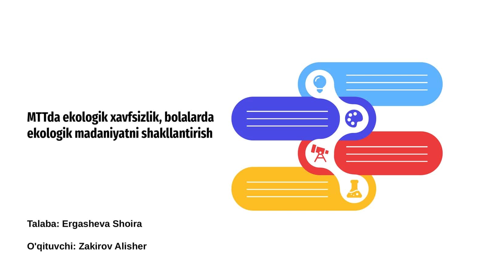 Ekologik xavfsizlik, bolalarda ekologik madaniyatni shakllantirish