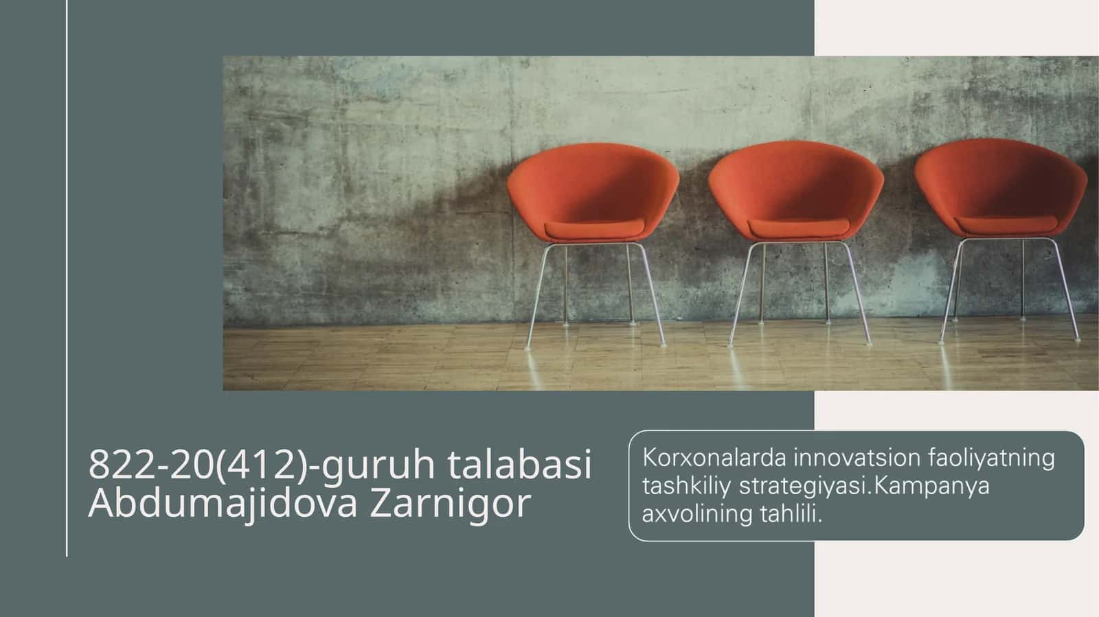 Korxonalarda innovatsion faoliyatning tashkiliy strategiyasi