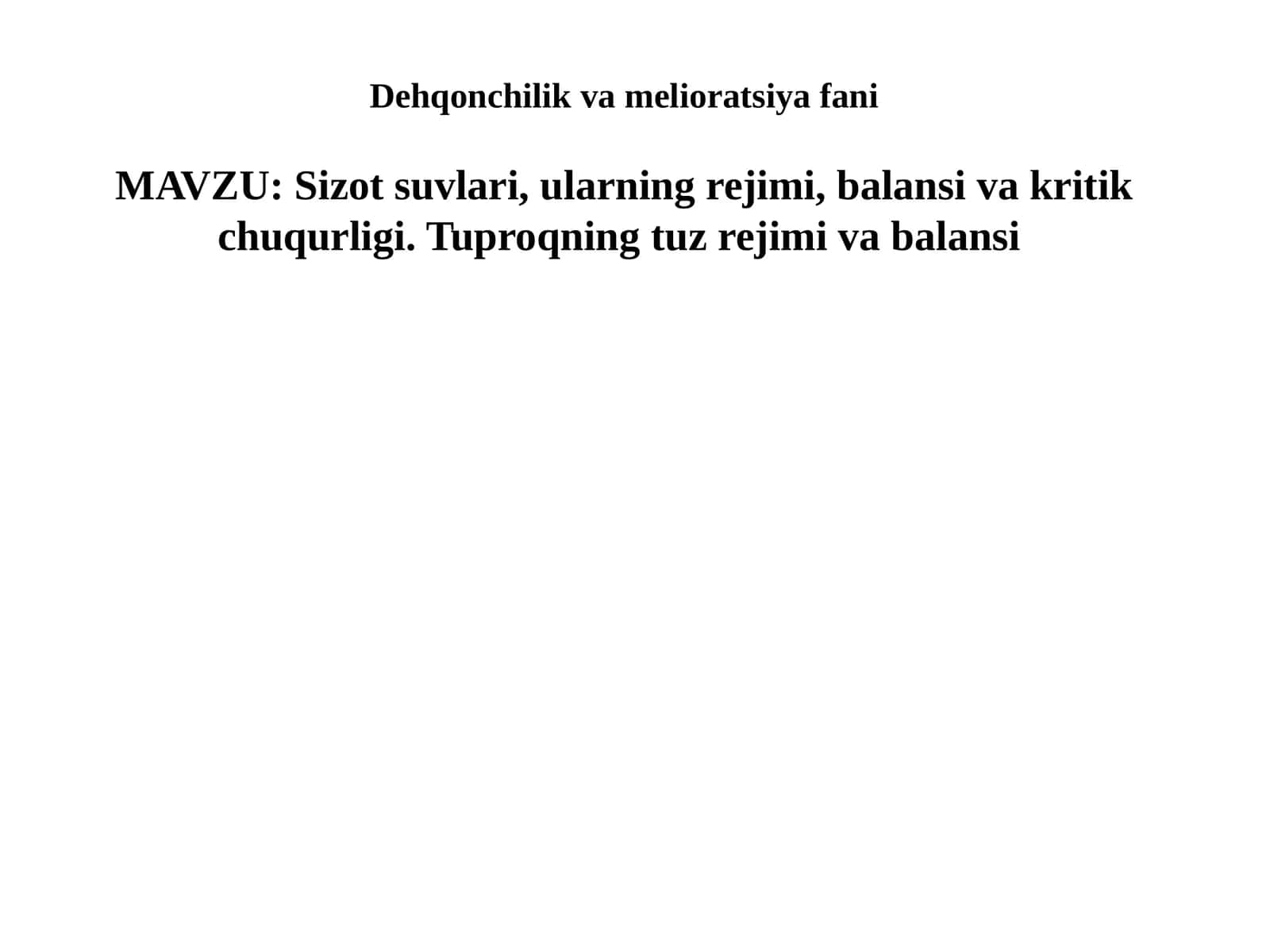 Dehqonchilikvamelioratsiyafani
