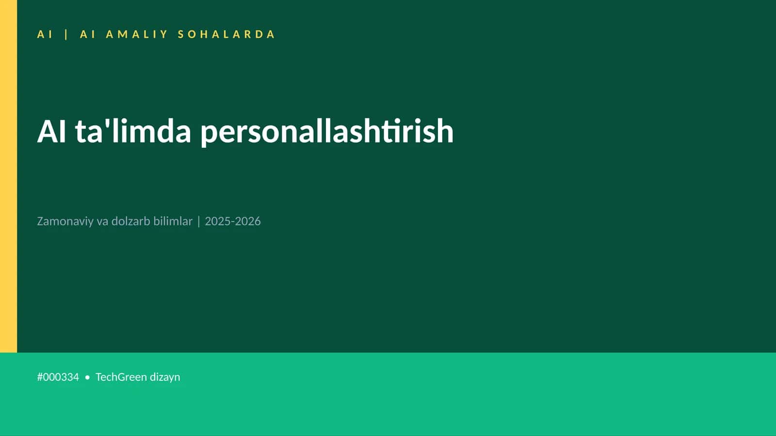 AI ta'limda personallashtirish