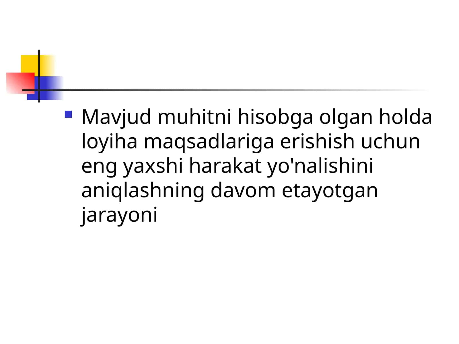 Loyiha Maqsadlariga Yesshish