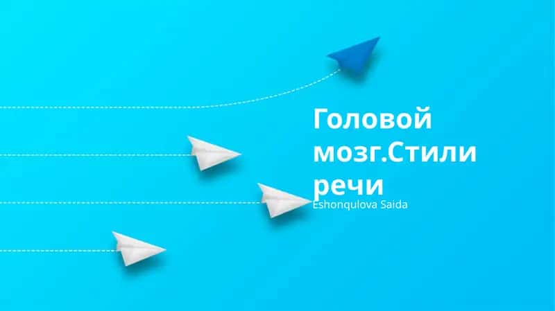 Головой мозг.Стили речи