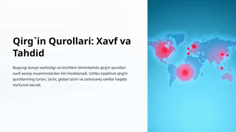 Qirg`in Qurollari: Xavf va Tahdid