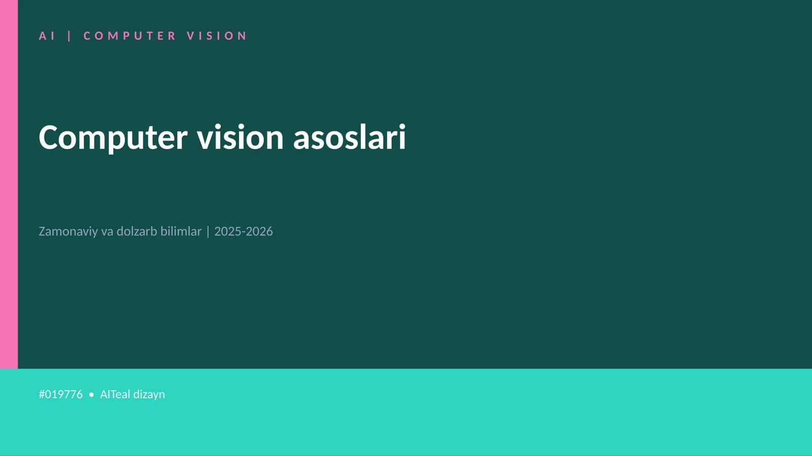 Computer vision asoslari