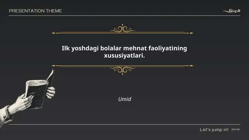 Ilk yoshdagi bolalar mehnat faoliyatining xususiyatlari