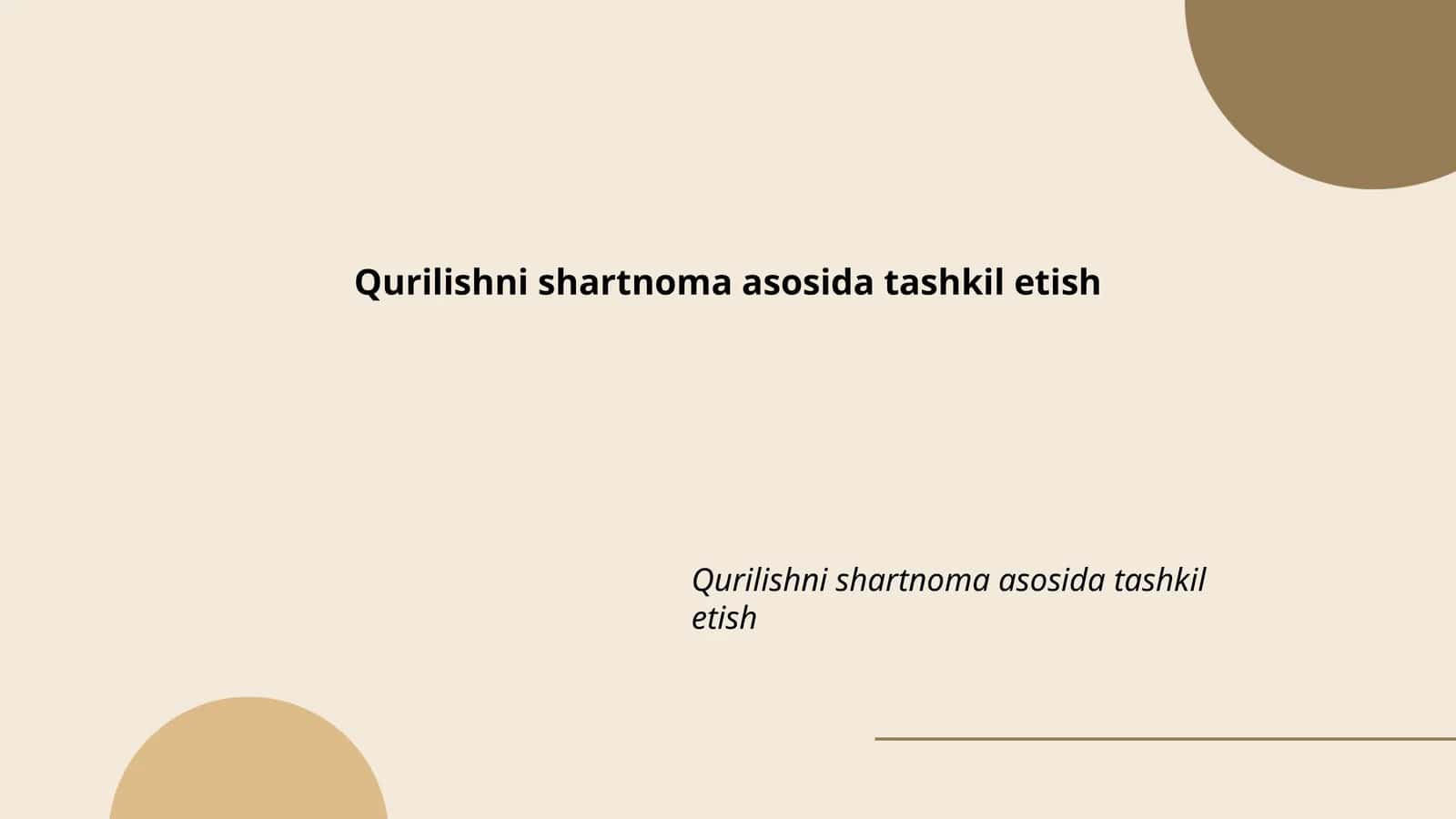 Qurilish shartnomalari