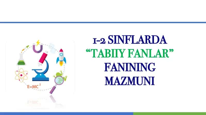 1-2 SINFLARDA “TABIIY FANLAR” FANINING MAZMUN