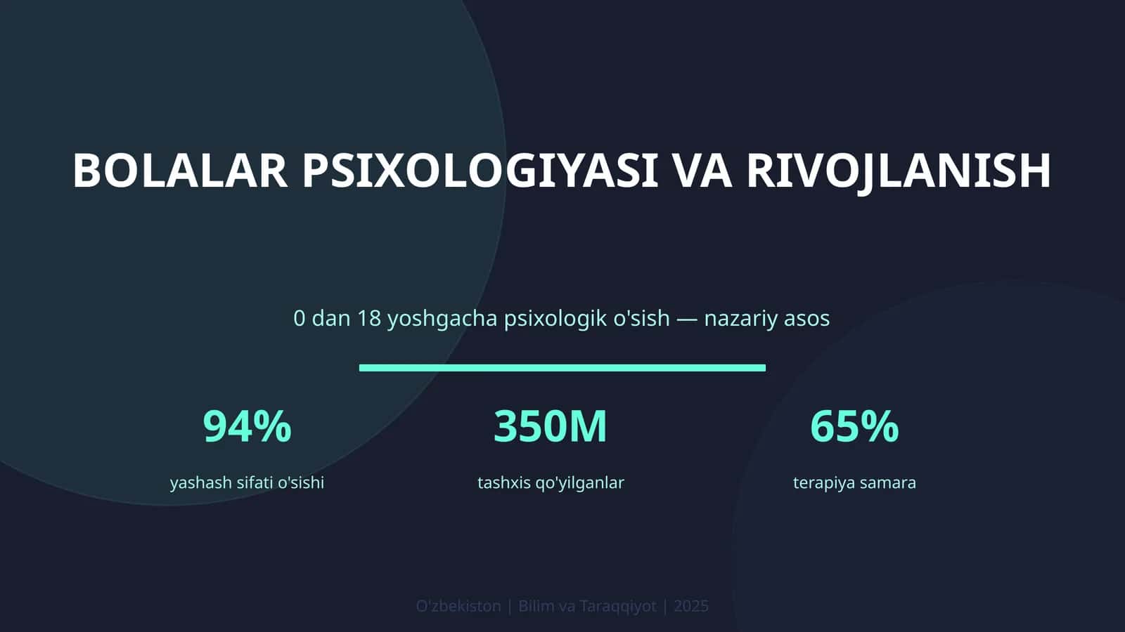 Bolalar psixologiyasi va rivojlanish