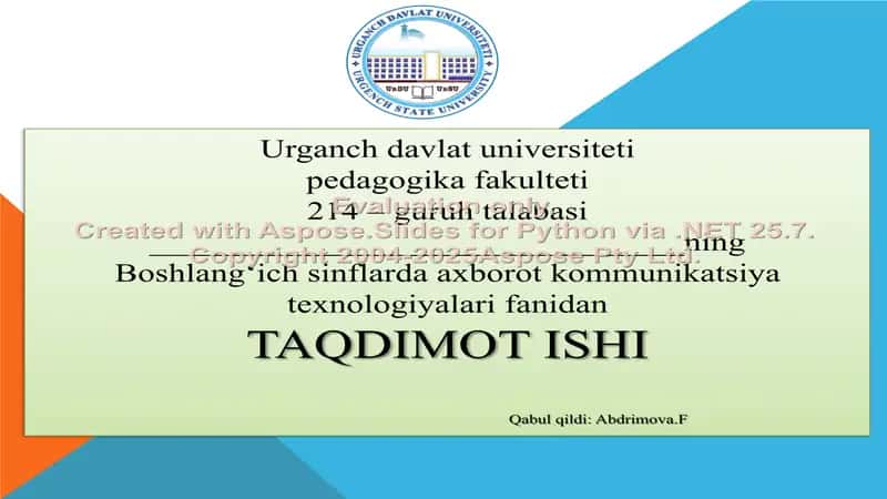 Word dasturida ishlashni tushuntirish: Boshlang’ich sinf o‘qituvchilarini me’yoriy hujjatlarini tayyorlashda Word dasturidan foydalanishni o‘rgatish
