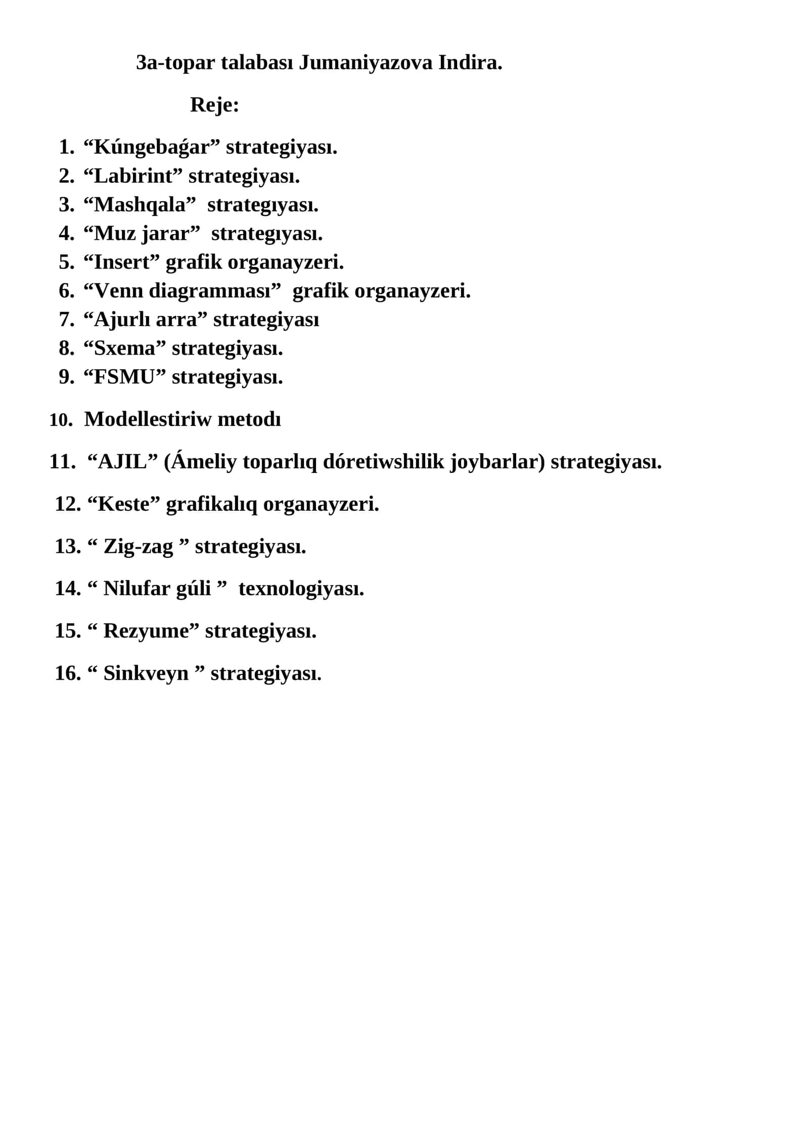 Kúngebaǵar strategiyası