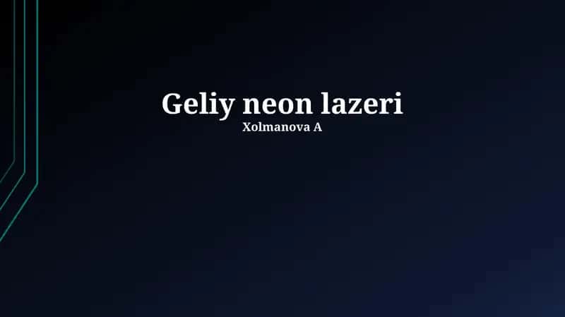 Neon lazer