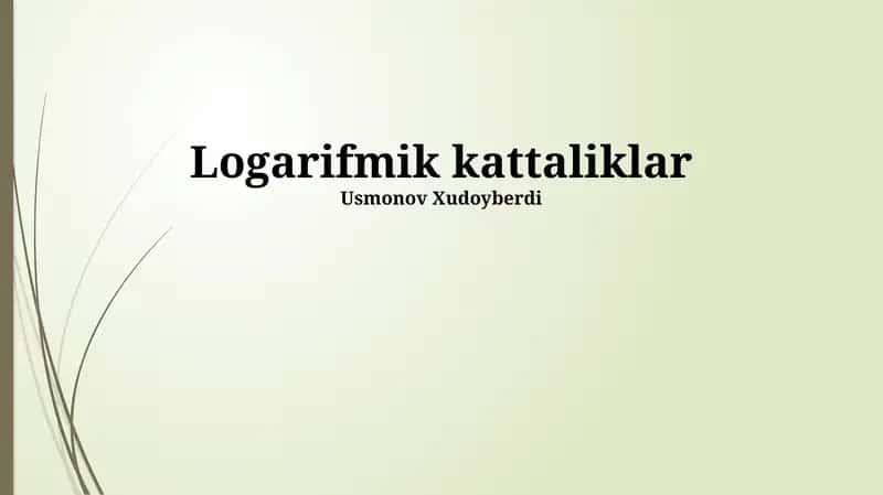 Logarifmik kattaliklar