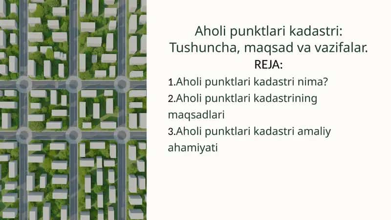Aholi punktlari kadastri