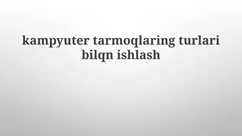 Tarmoq protokollari
